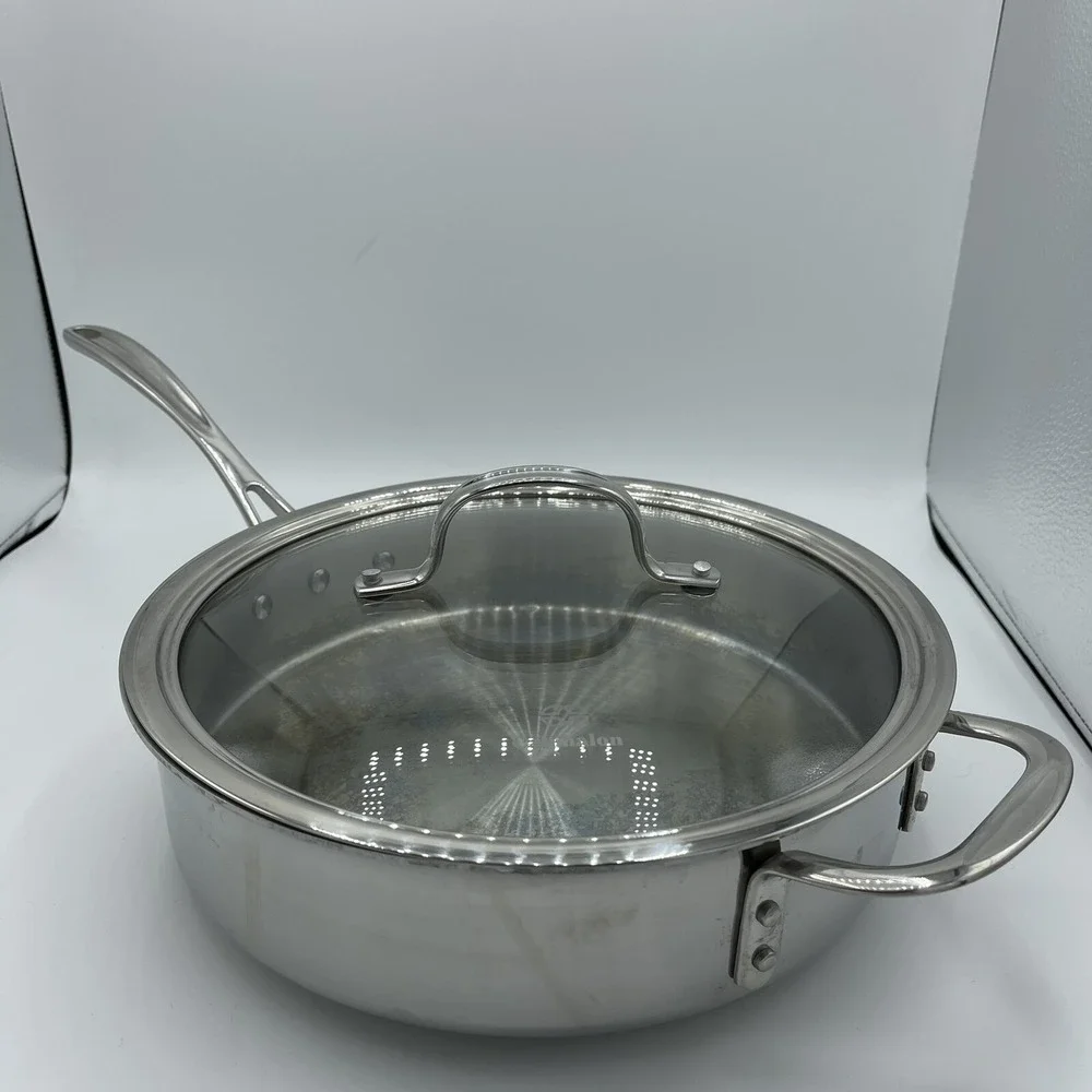Calphalon Classic Stainless Steel‎ Cookware Saute Pan, 3 Quart Silver